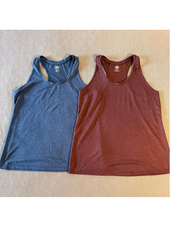 Athletic Works Tops - women's athletic racerback tank tops Athletic Works blue and copper size M